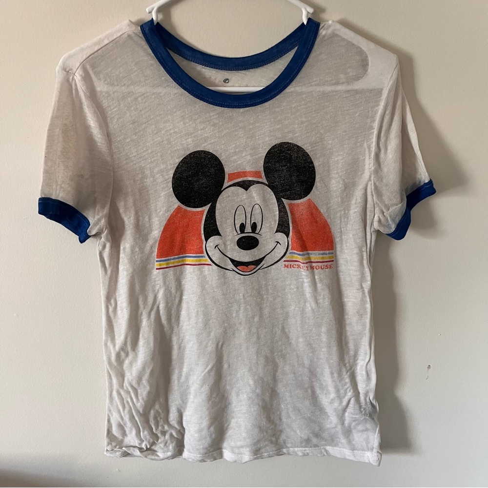 White Mickey Mouse shirt